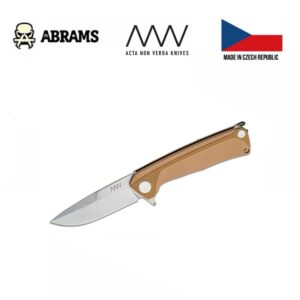 Ніж складаний ANV Knives Z100 | Blade – Stonewash / Plain edge, Handle and Lock – G10 Coyote / Liner Lock