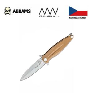 Ніж складаний ANV Knives Z400 | Blade – Stonewash / Plain edge, Handle and Lock – G10 Coyote / Liner Lock