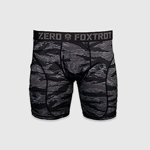 Боксерки Zero Foxtrot Boxer Briefs – 6″ Inseam | Black Tiger Stripe