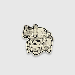 Патч R3ICH Operator Skull DTNVS | White