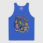 Майка Zero Foxtrot Liberty Skull Tank | Royal Blue