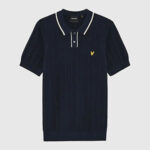 Поло Lyle & Scott TIPPED PIQUE KNITTED POLO | Dark Navy